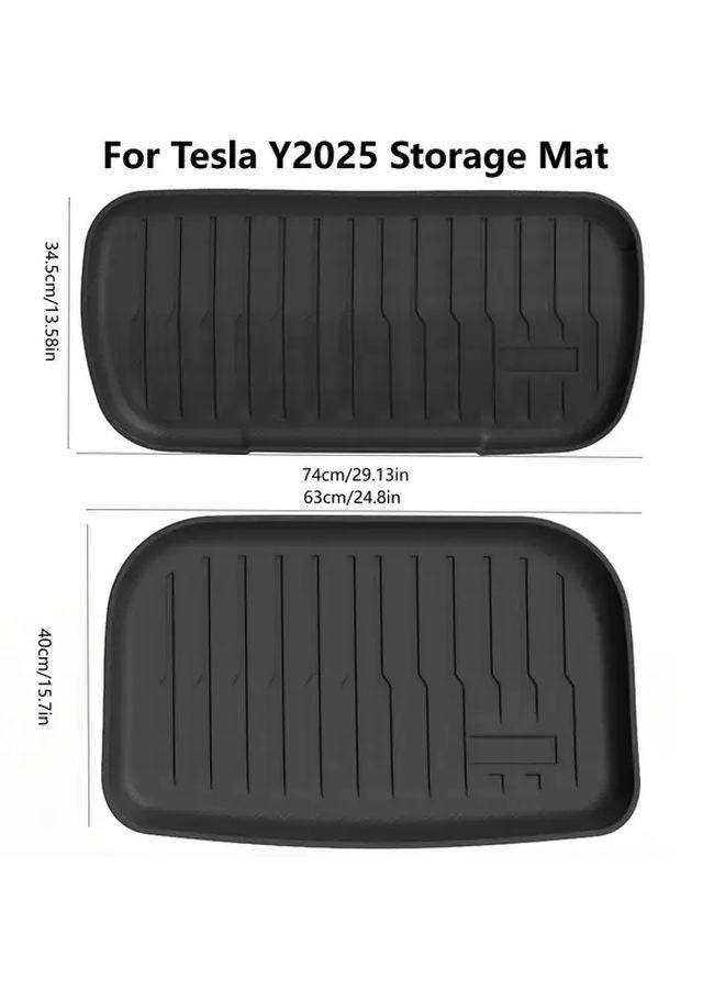 Tesla Model Y 2025 Front Rear TPE Cargo Liner Mats Durable Non Slip Easy Installation - Image 2
